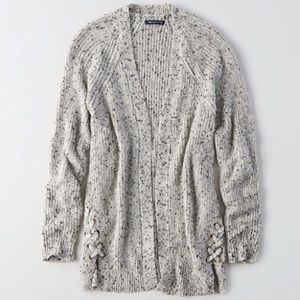 NWOT side lace cardigan